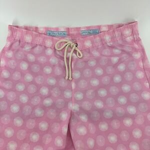 Strong Boalt Swim Trunks Mens XL Pink Sunburst Geometric Board Shorts Drawstring